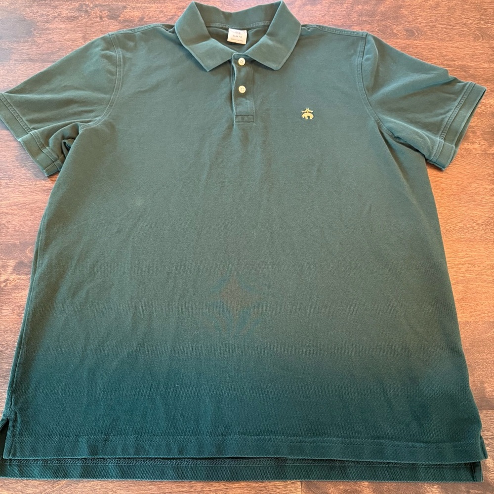Brooks Brothers Olive Green Slim Fit Polo